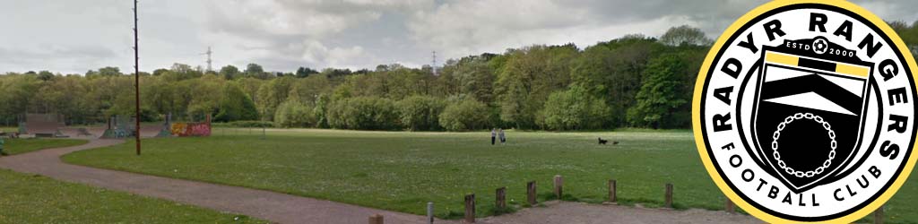 Picture of football pitch with Rady Rangers badge